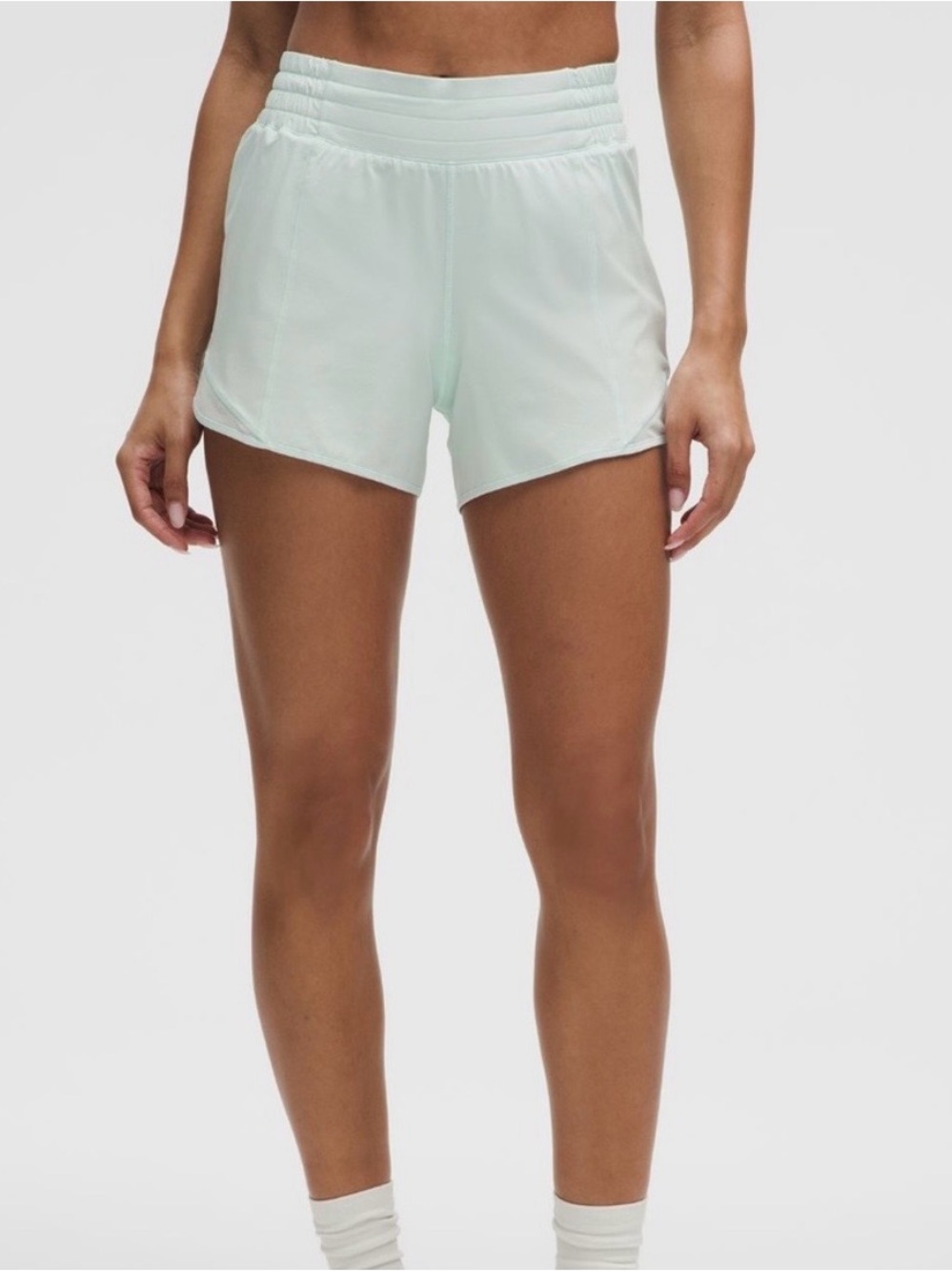 Lululemon Hotty Hot High-Rise 4" Lined Shorts - Mint Green - Size 10